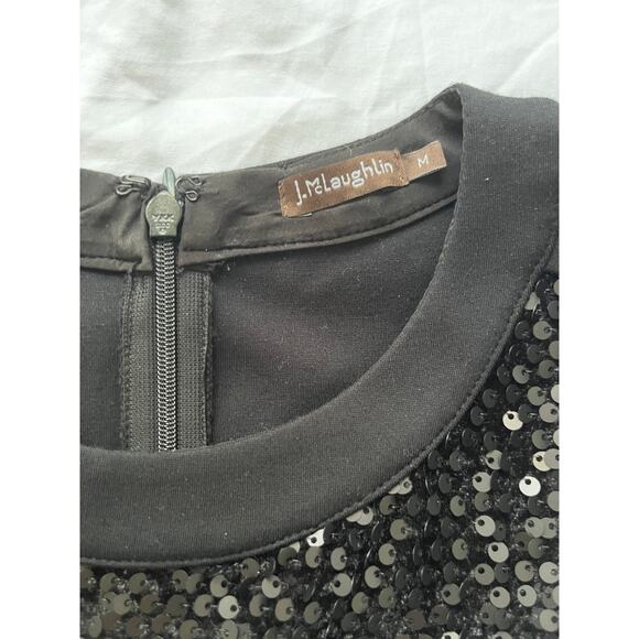 🖤 Sparkle & Sway – J. McLaughlin Sequin Little Black Dress - Picture 10 of 10